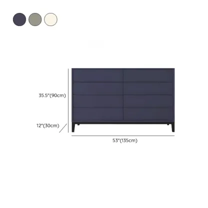 Modern Wooden Cream Double Dresser with Storage Image - 20