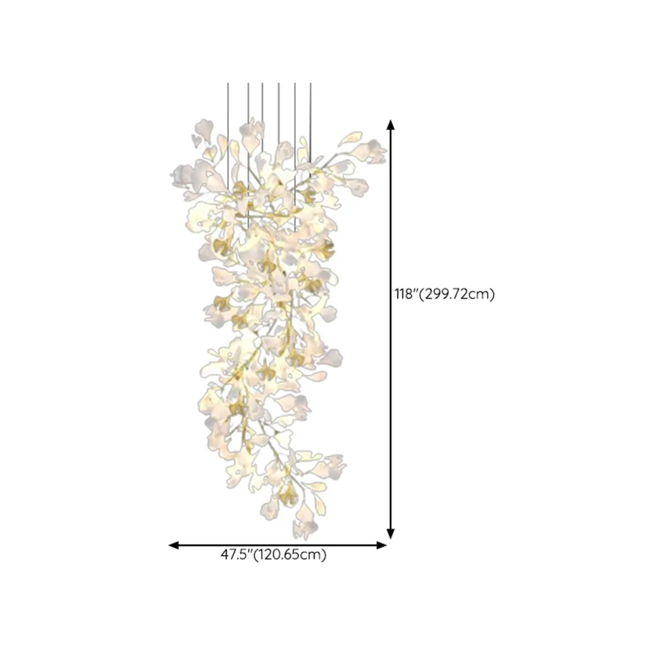 Luxury Adjustable Leaf  Chandelier for Open Spaces  Image - 15 | homeyfad