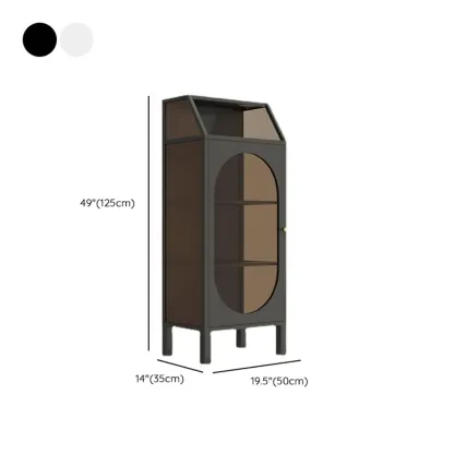 Classic Metal Glass Freestanding Display Cabinet for Dining Room #size