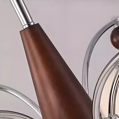 White Globe Chandelier with Glass Shades for Bedroom Image - 12