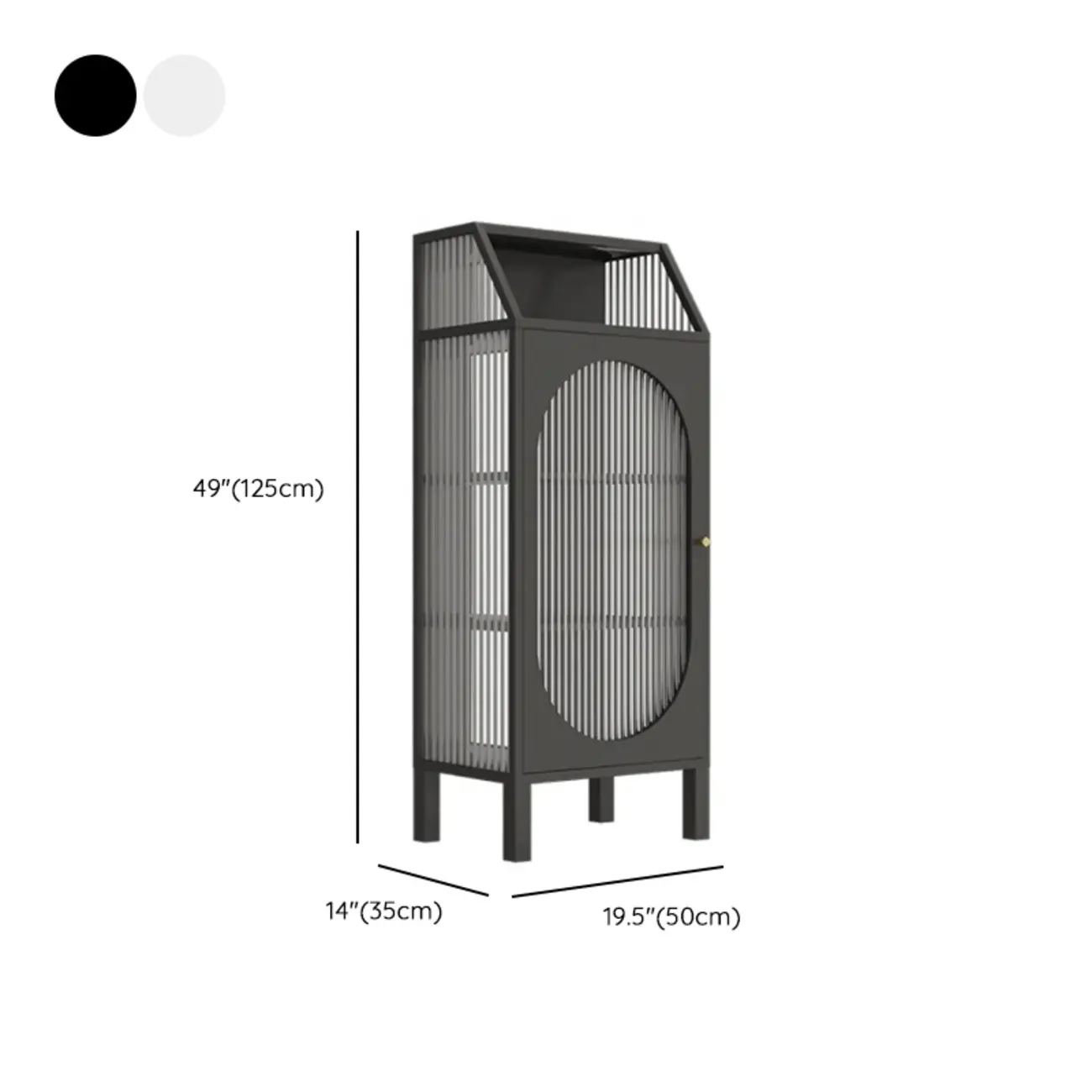 Classic Metal Glass Freestanding Display Cabinet for Dining Room Image - 17 | homeyfad
