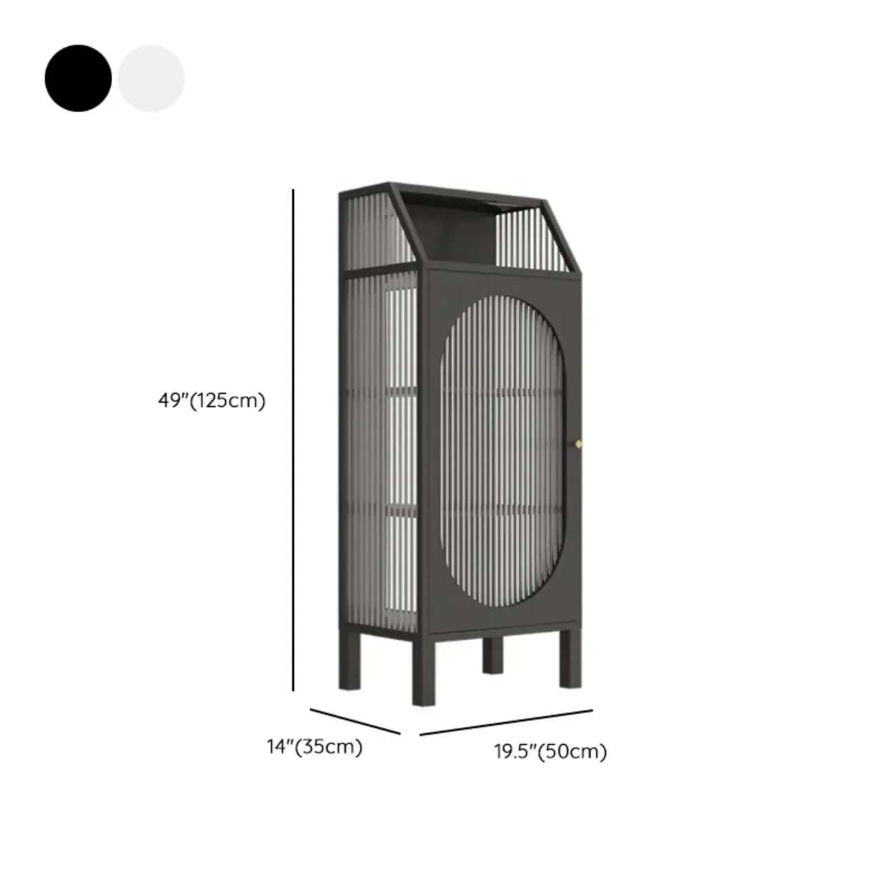 Classic Metal Glass Freestanding Display Cabinet for Dining Room Image - 17