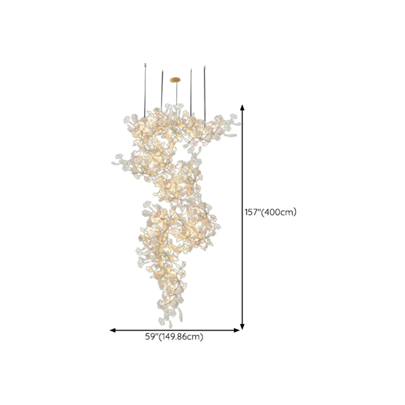 Luxury Adjustable Leaf  Chandelier for Open Spaces  Image - 16 | homeyfad