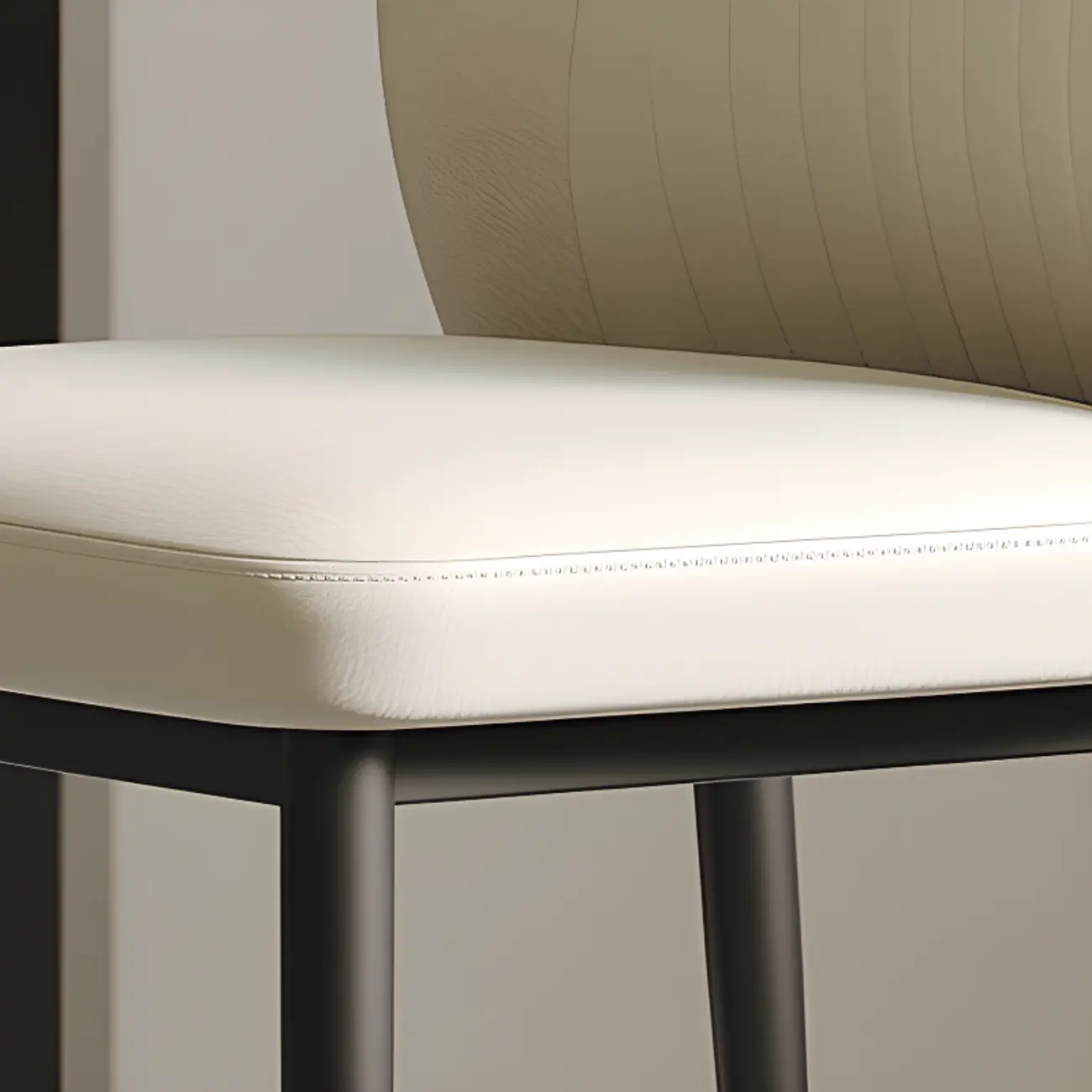 Modern Oval Back Faux Leather Armless Dining Chair Image - 12 | homeyfad