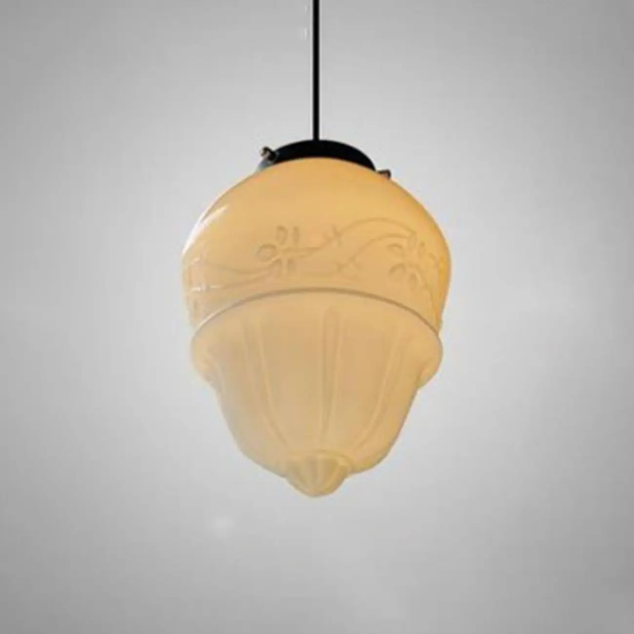 Modern Frosted Glass LED bedside pendant lamp in Hazelnut Tone Image - 3 | homeyfad