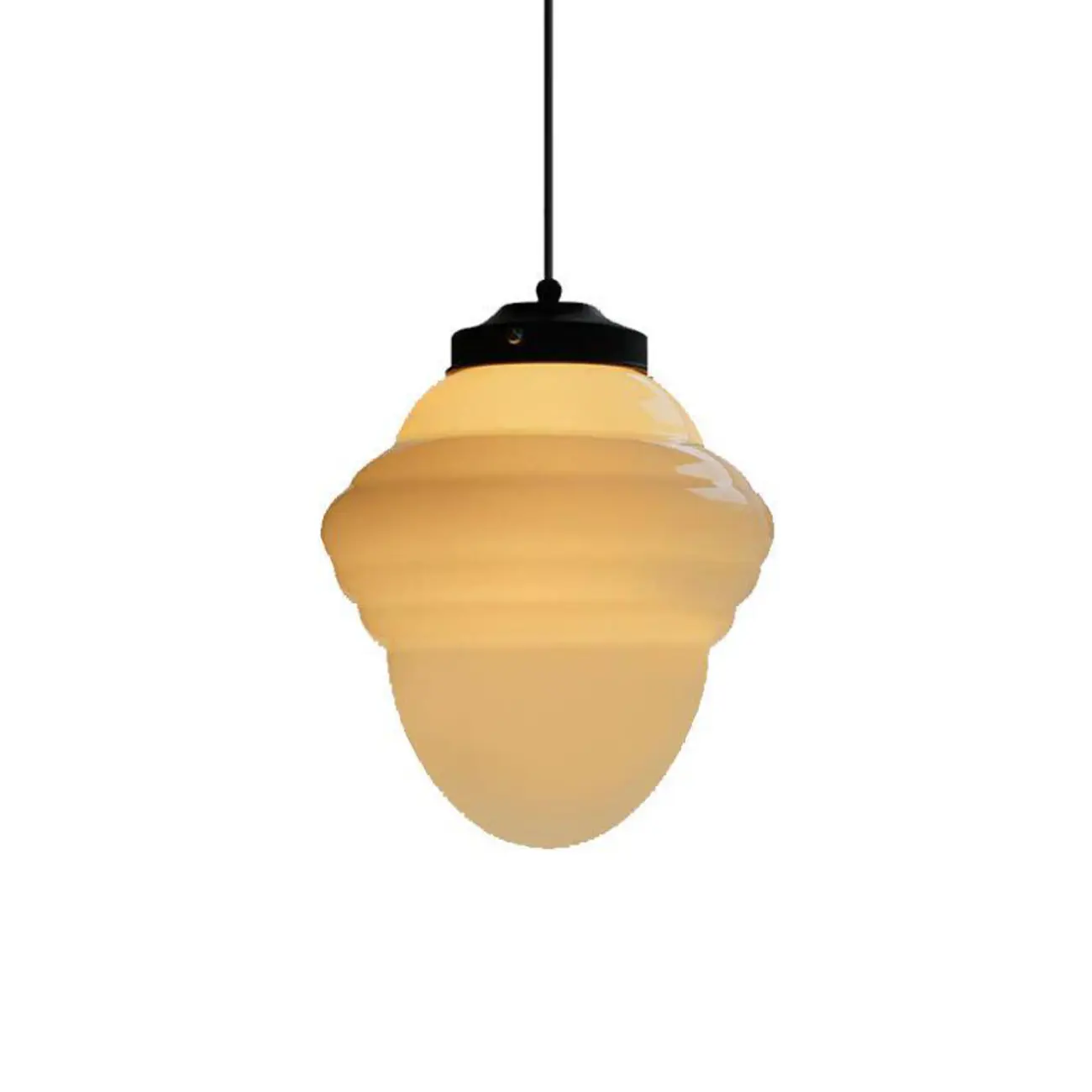 Modern Frosted Glass LED bedside pendant lamp in Hazelnut Tone Image - 7 | homeyfad