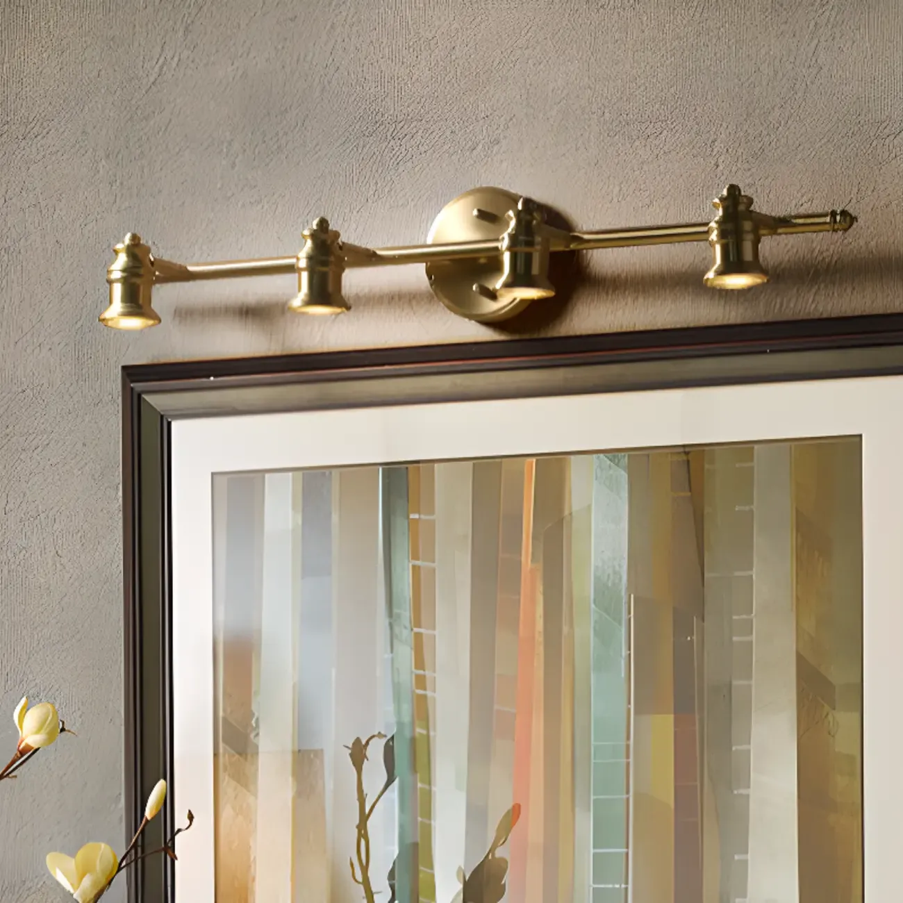 3-Light Vintage Bathroom Vanity Light Fixture Over Mirror Image - 2