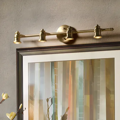 3-Light Vintage Bathroom Vanity Light Fixture Over Mirror Image - 2
