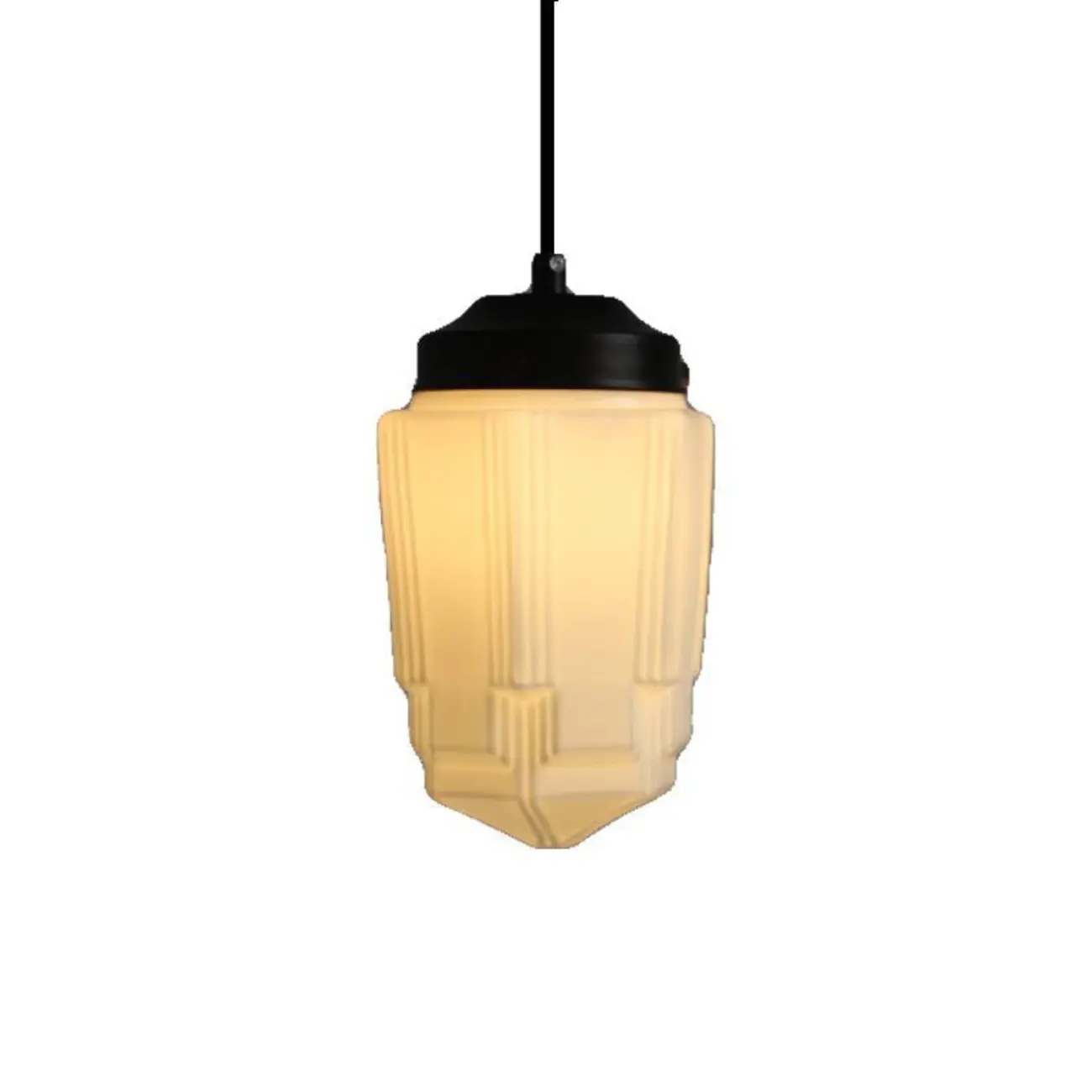 Modern Frosted Glass LED bedside pendant lamp in Hazelnut Tone Image - 9 | homeyfad
