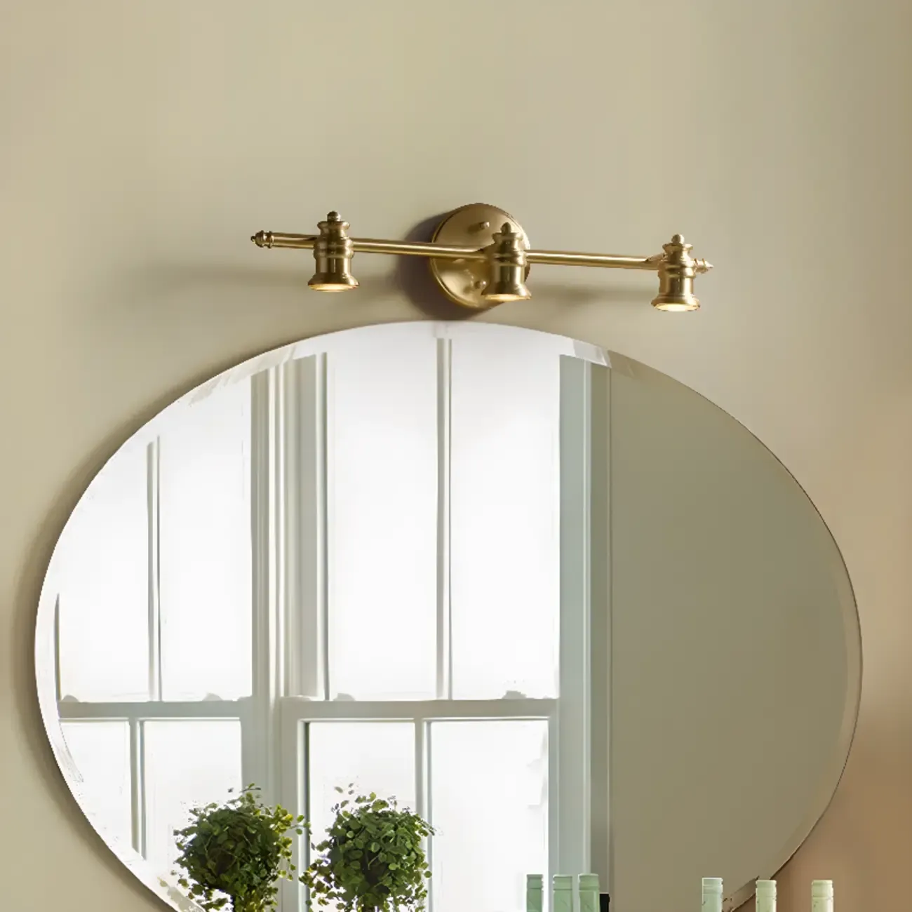 3-Light Vintage Bathroom Vanity Light Fixture Over Mirror Image - 4
