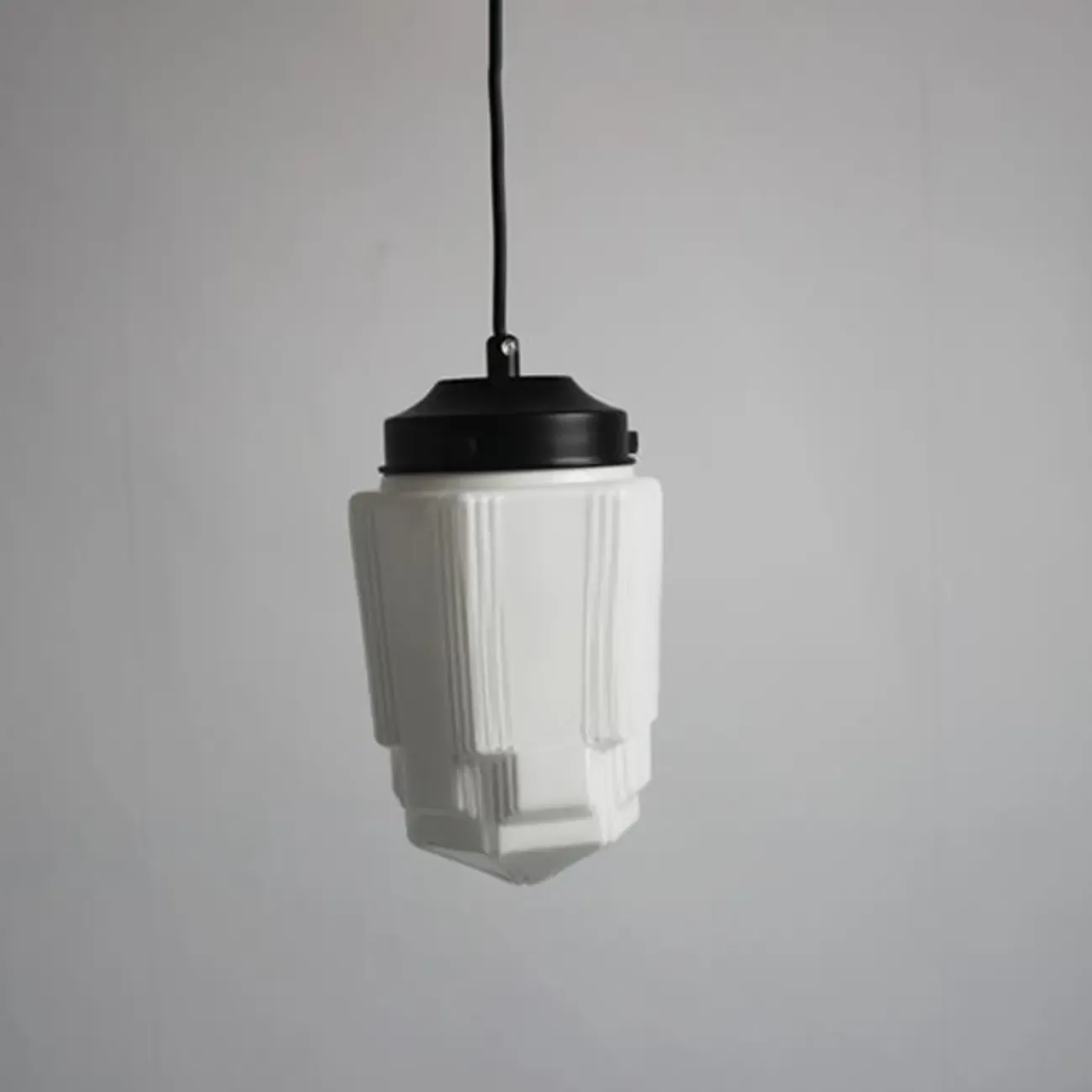 Modern Frosted Glass LED bedside pendant lamp in Hazelnut Tone Image - 10