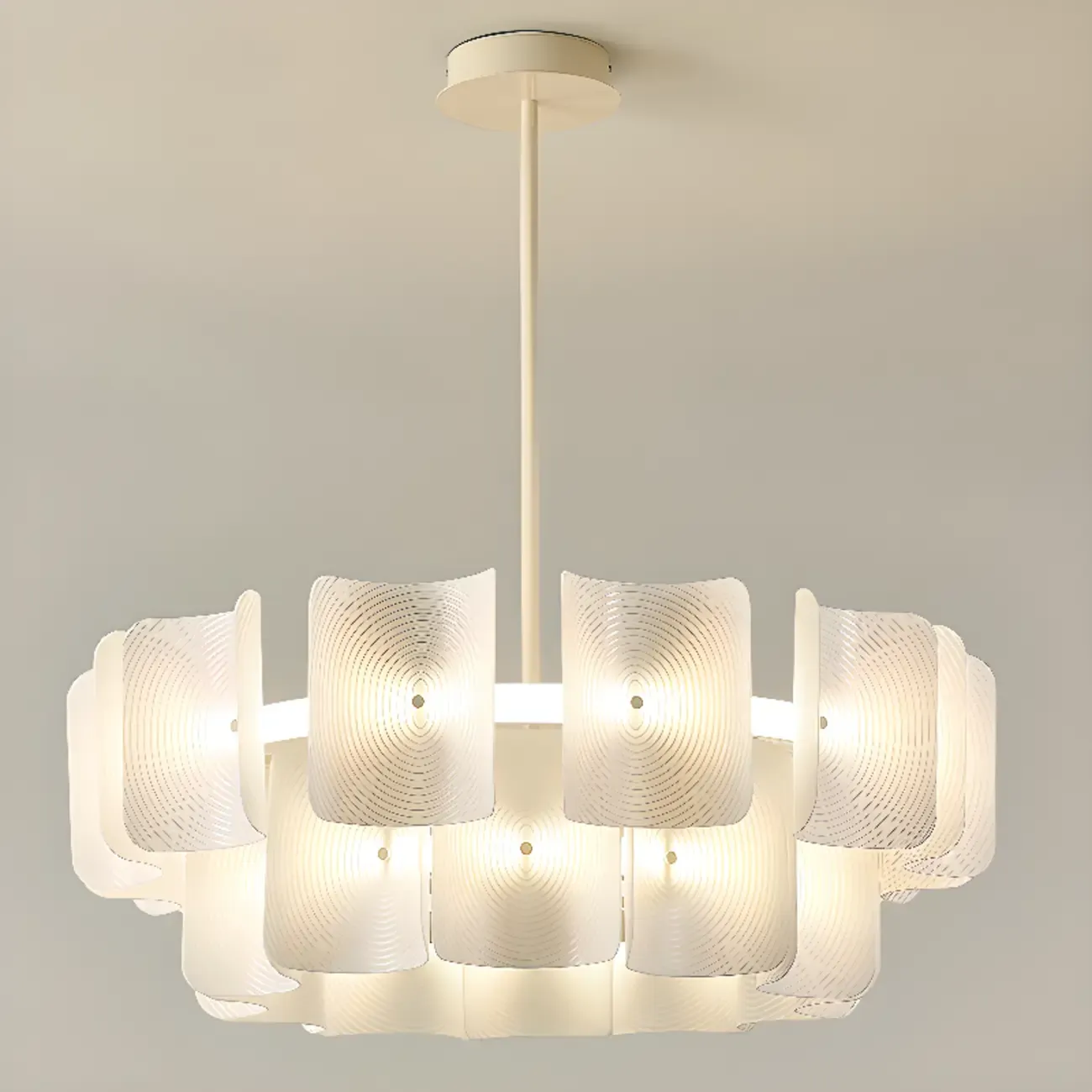 Modern LED Fingerprint Chandelier with Third-Gear Dimming  Image - 8