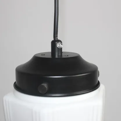 Modern Frosted Glass LED bedside pendant lamp in Hazelnut Tone Image - 11