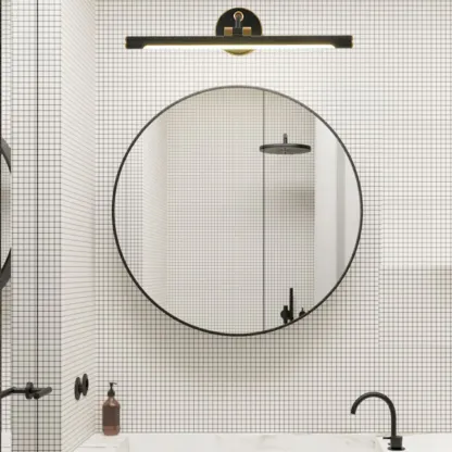 Vintage Black Cylinder LED Vanity Light for Bathroom  Image - 5