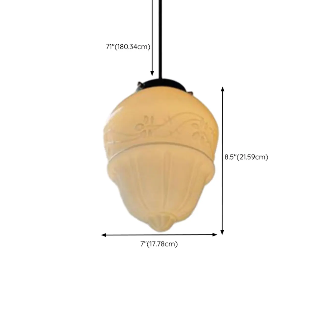 Modern Frosted Glass LED bedside pendant lamp in Hazelnut Tone Image - 15 | homeyfad