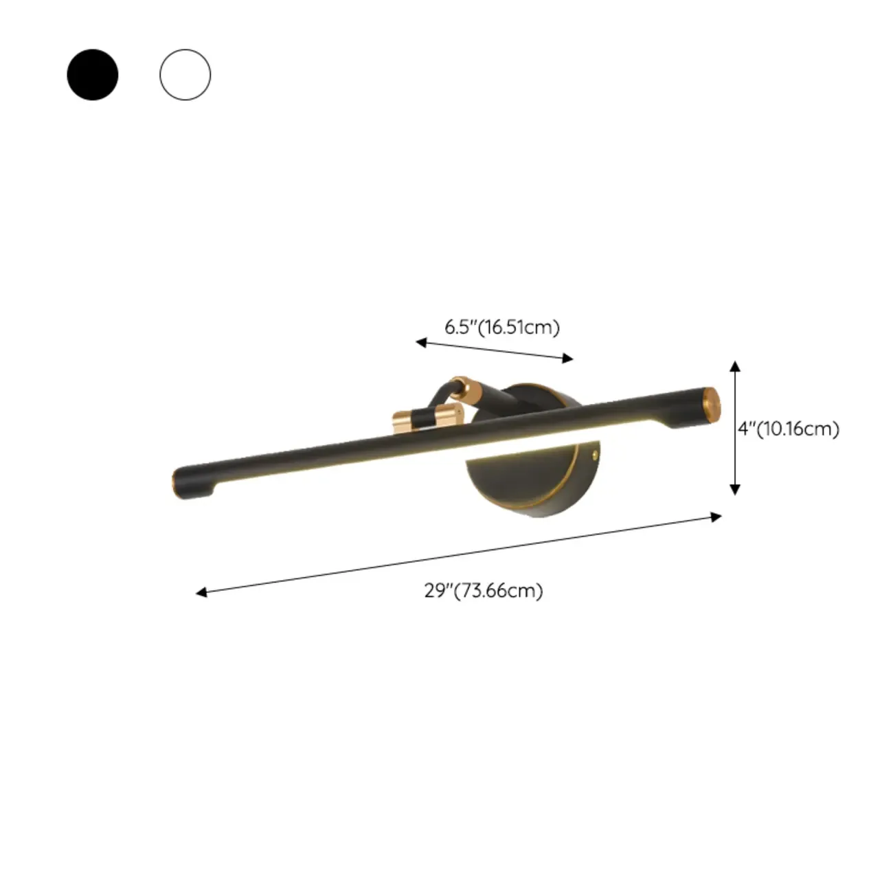 Vintage Black Cylinder LED Vanity Light for Bathroom  Image - 14