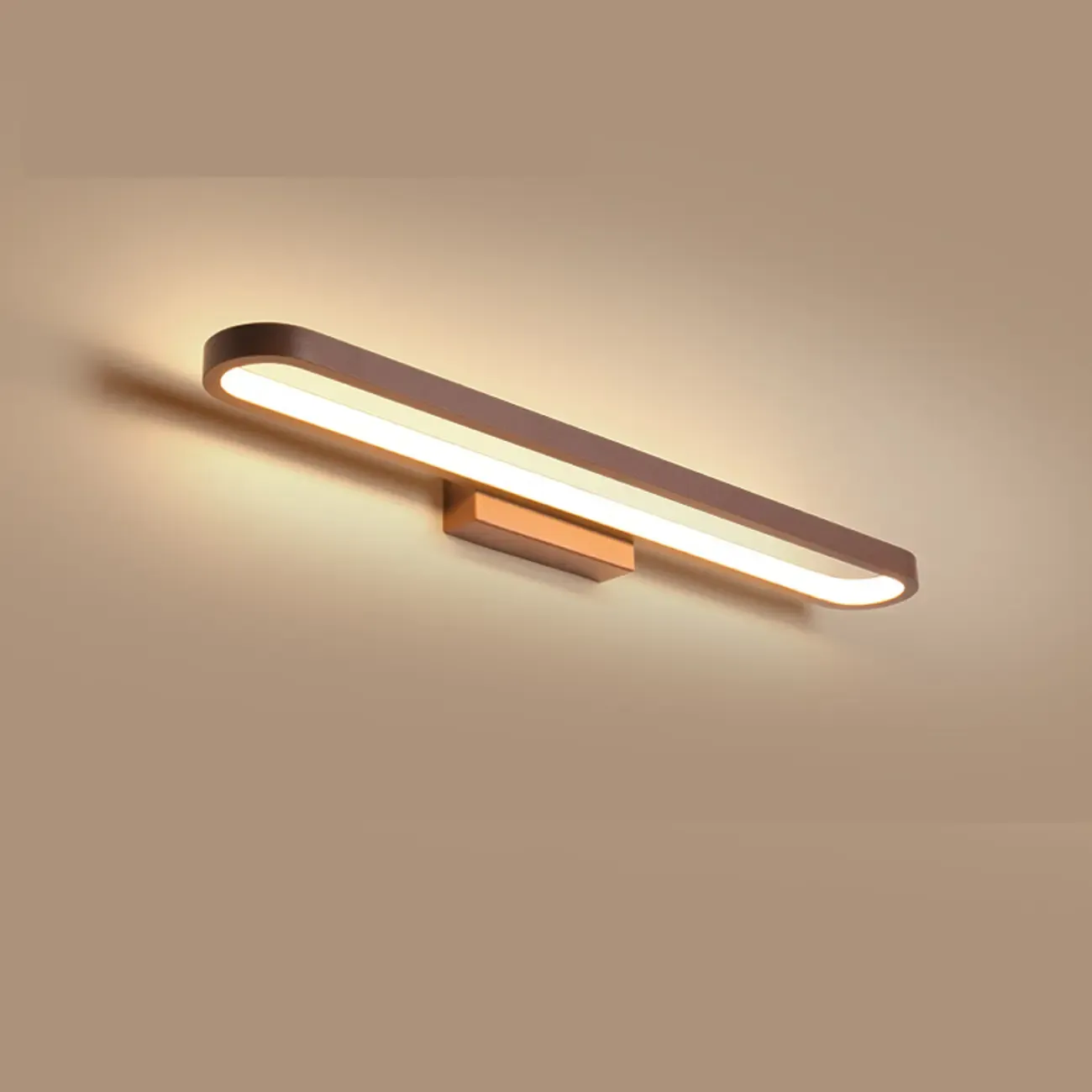Modern White LED Vanity Light with Silica Gel Shade Image - 4
