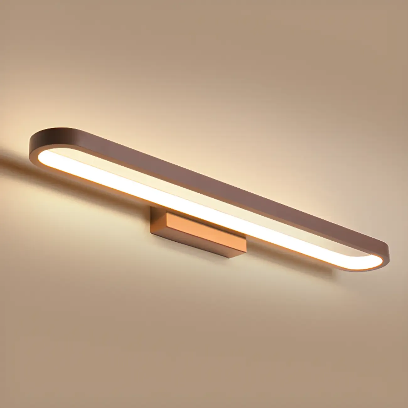 Modern White LED Vanity Light with Silica Gel Shade Image - 6