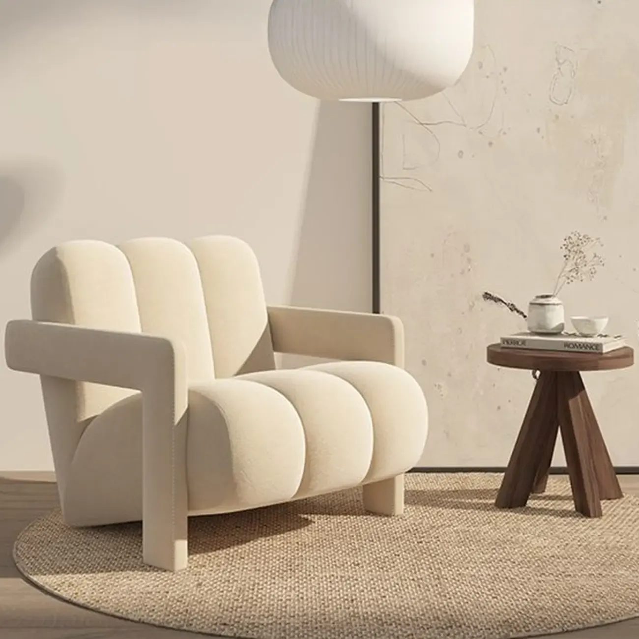 Velvet/Sherpa Reclining Lounge Chair for Living Room Image - 1