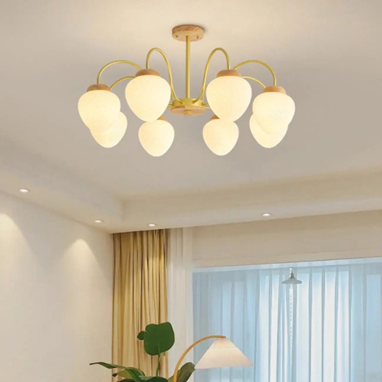 3/5/8-Light Modern Globe Ceiling Chandelier with Glass Shades Image - 1 | homeyfad