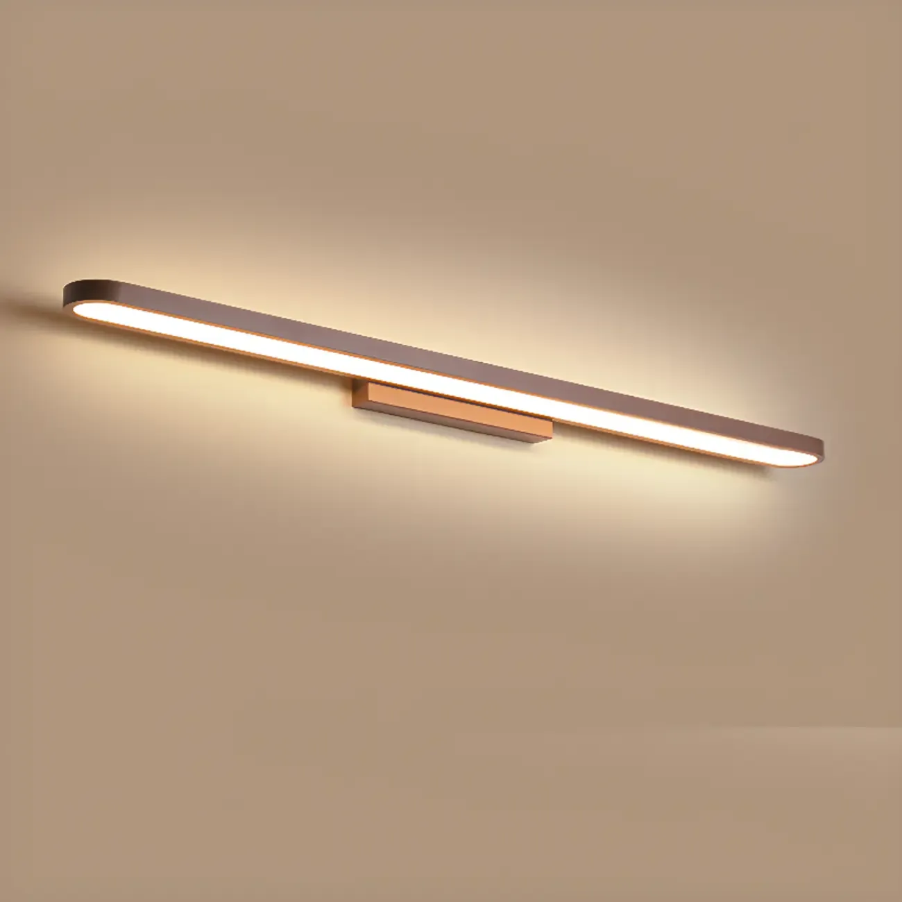 Modern White LED Vanity Light with Silica Gel Shade Image - 7