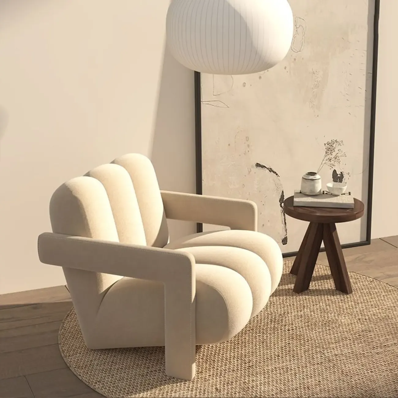 Velvet/Sherpa Reclining Lounge Chair for Living Room Image - 2