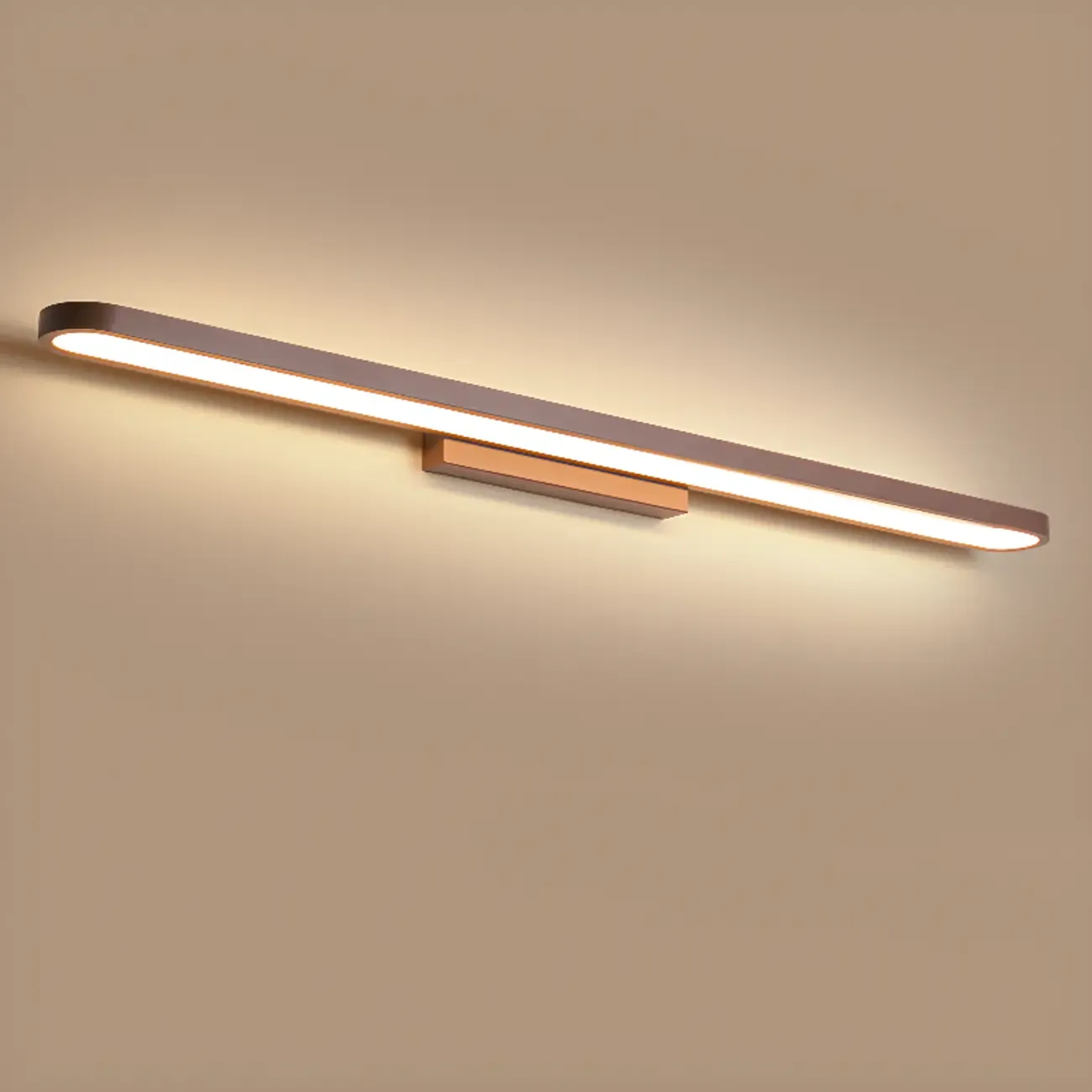 Modern White LED Vanity Light with Silica Gel Shade Image - 8