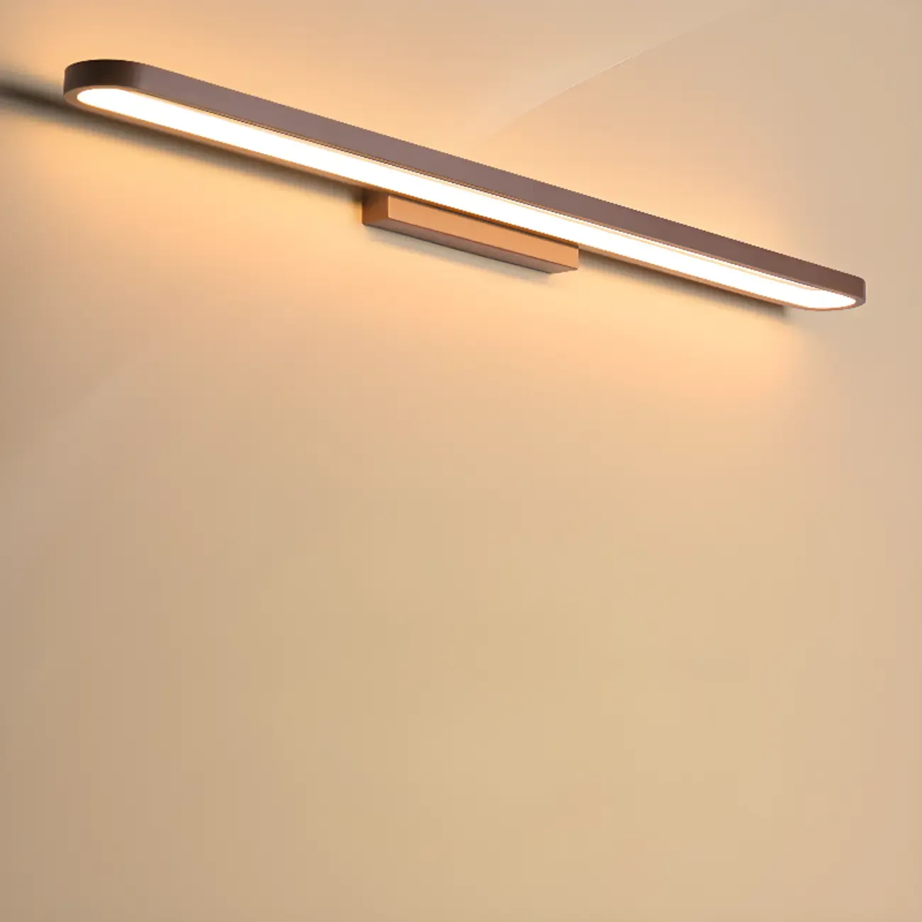 Modern White LED Vanity Light with Silica Gel Shade Image - 9