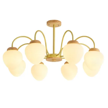 3/5/8-Light Modern Globe Ceiling Chandelier with Glass Shades Image - 5