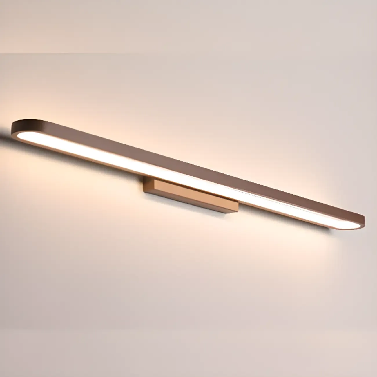 Modern White LED Vanity Light with Silica Gel Shade Image - 10