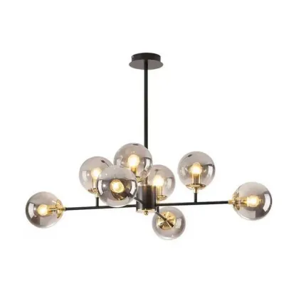 Modern Glass Globe Chandelier for Living Room Decor Image - 9