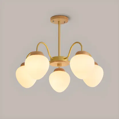 3/5/8-Light Modern Globe Ceiling Chandelier with Glass Shades Image - 7