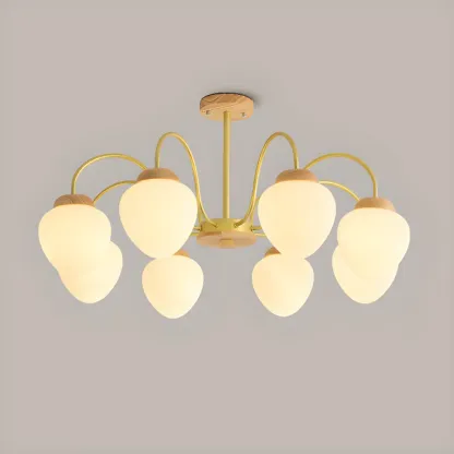 3/5/8-Light Modern Globe Ceiling Chandelier with Glass Shades Image - 8