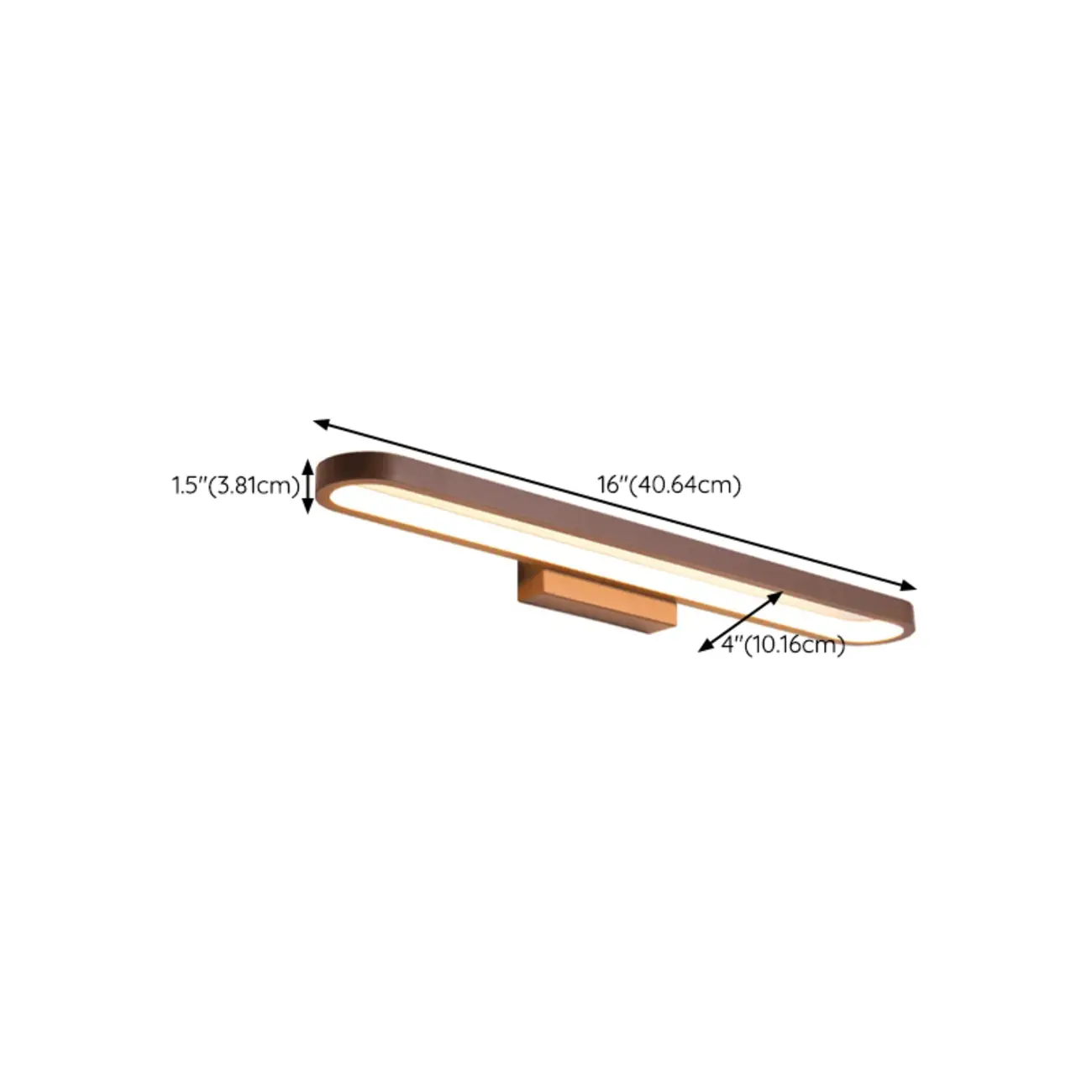 Modern White LED Vanity Light with Silica Gel Shade  #size | homeyfad