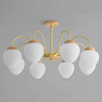 3/5/8-Light Modern Globe Ceiling Chandelier with Glass Shades Image - 9