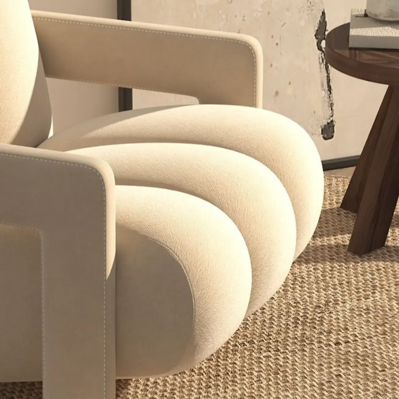 Velvet/Sherpa Reclining Lounge Chair for Living Room Image - 8