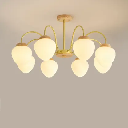3/5/8-Light Modern Globe Ceiling Chandelier with Glass Shades Image - 10