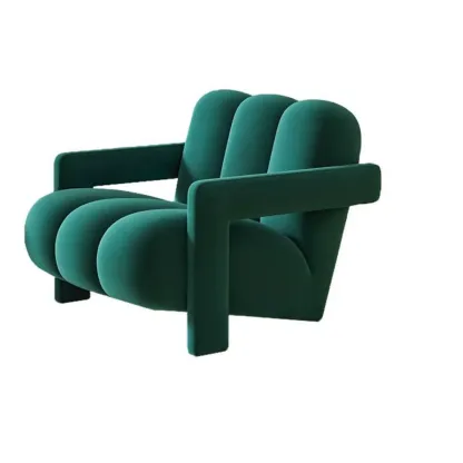 Velvet/Sherpa Reclining Lounge Chair for Living Room Image - 9