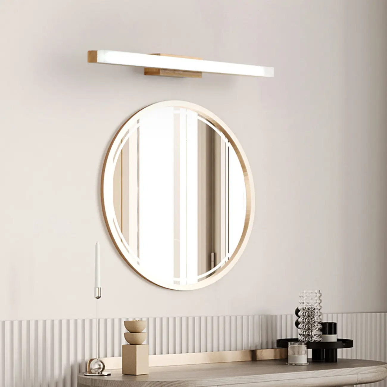 Simple Wall-Mounted LED Vanity Light for Bathroom decor Image - 1 | homeyfad