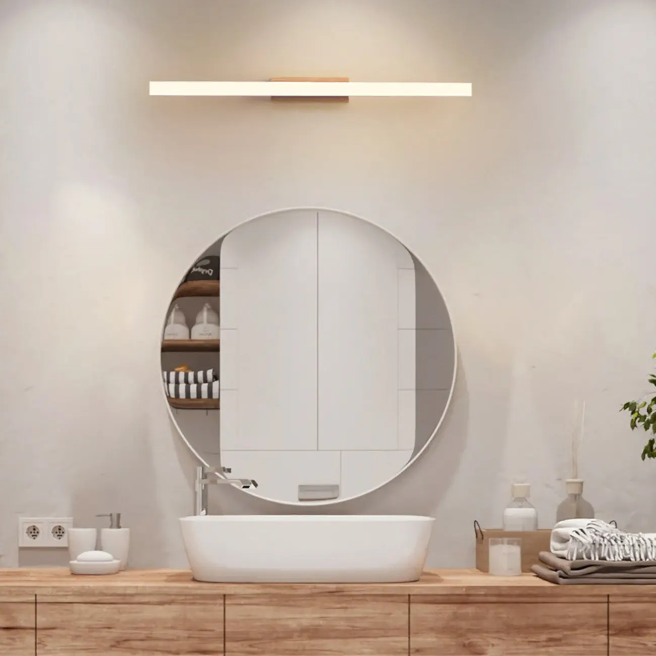 Simple Wall-Mounted LED Vanity Light for Bathroom decor Image - 2 | homeyfad