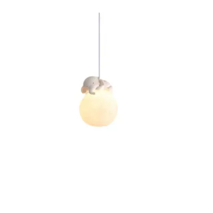 Kids Dimmable 3D Moon Pendant Light with Rabbit for Bedroom Image - 19