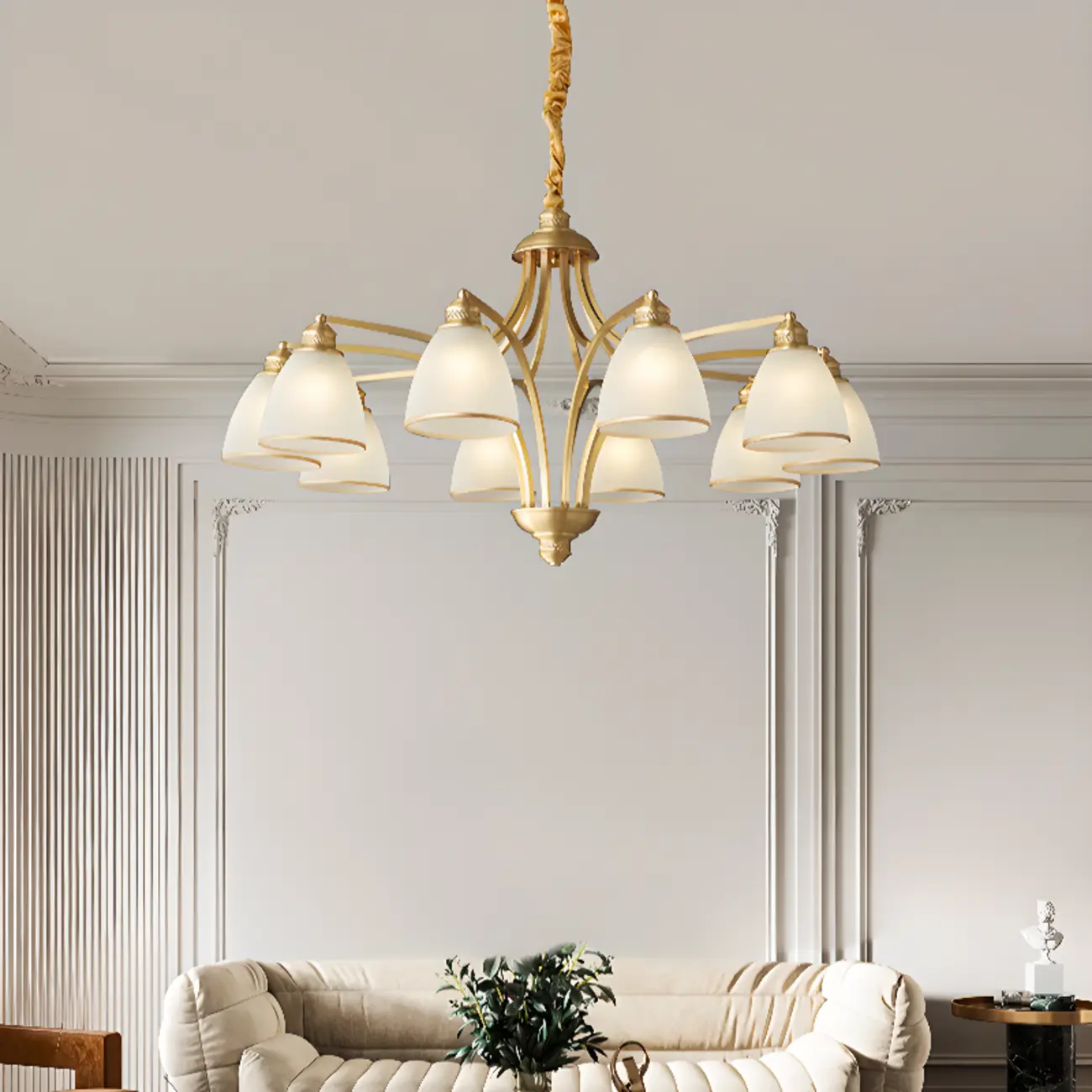 Elegant Modern Hanging Chandelier with Adaptive Height Image - 3 | homeyfad