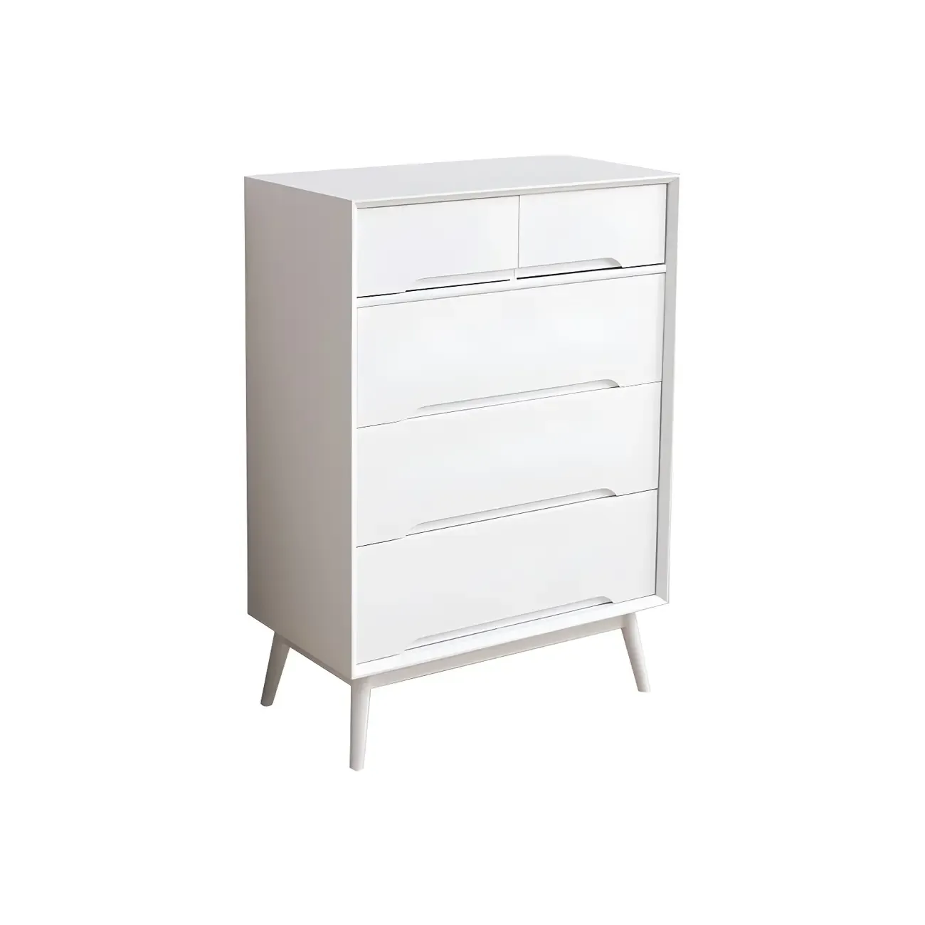 Retro Black Wood Dresser with Drawers storage for Bedroom Image - 13