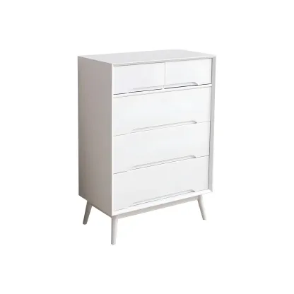 Retro Black Wood Dresser with Drawers storage for Bedroom Image - 13