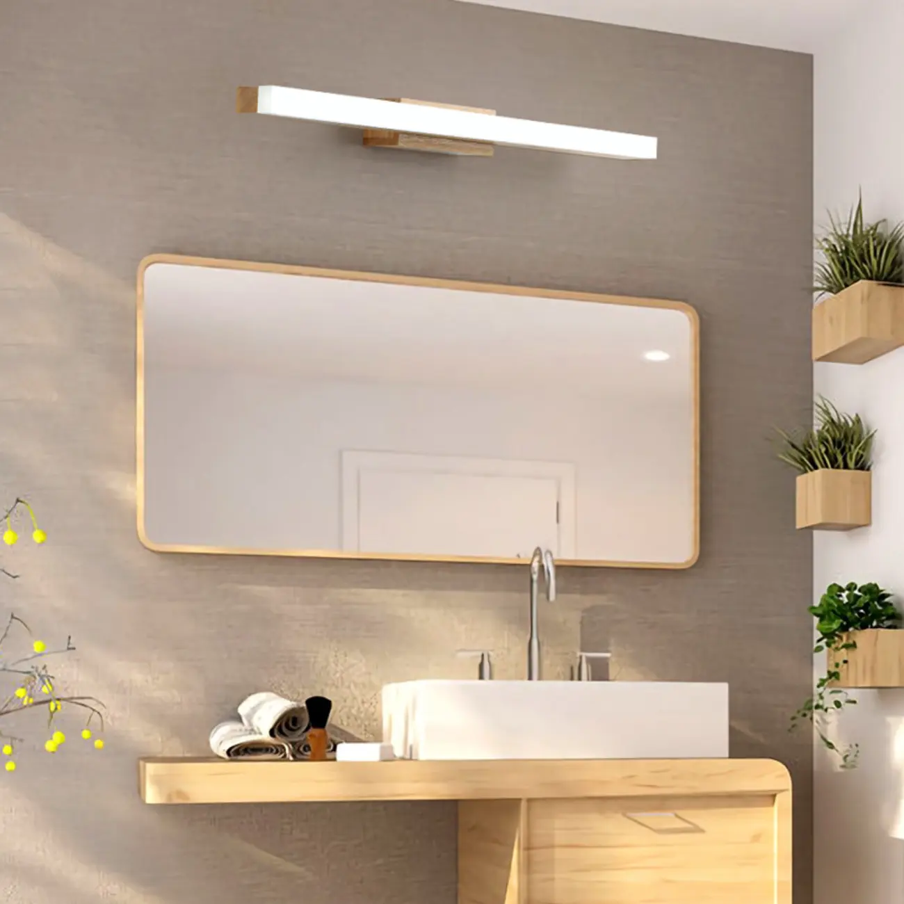 Simple Wall-Mounted LED Vanity Light for Bathroom decor Image - 3 | homeyfad