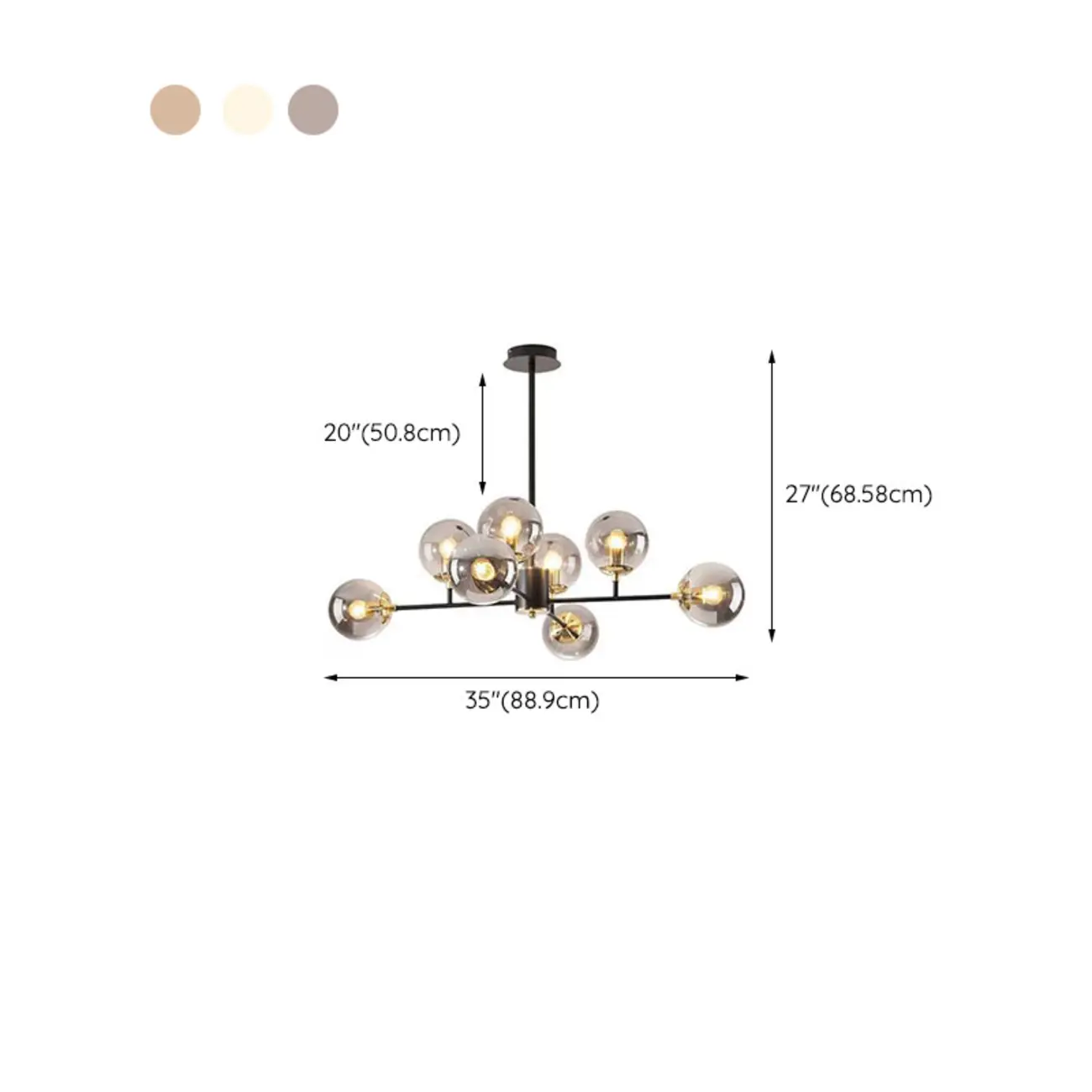 Modern Glass Globe Chandelier for Living Room Decor Image - 19 | homeyfad