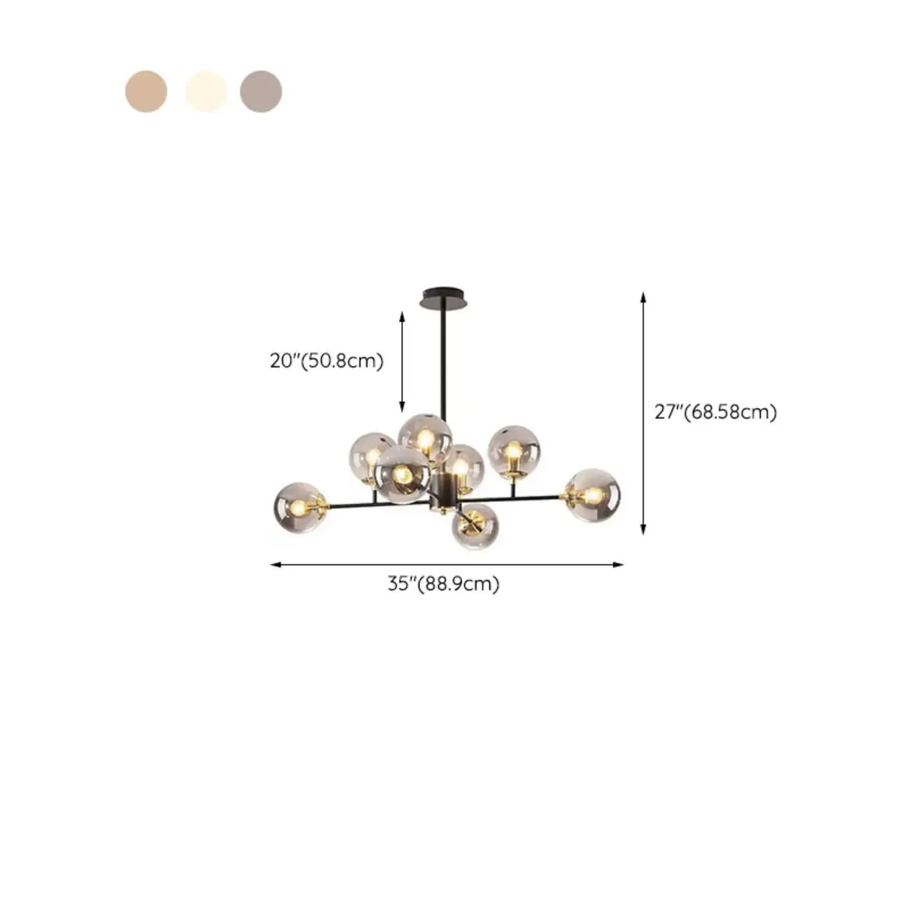 Modern Glass Globe Chandelier for Living Room Decor Image - 19