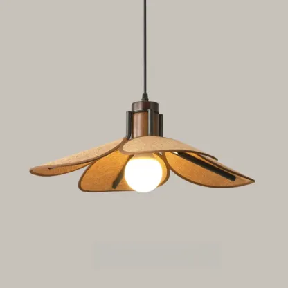 Walnut Wood Flora Pendant Light for Dining Room. Image - 6