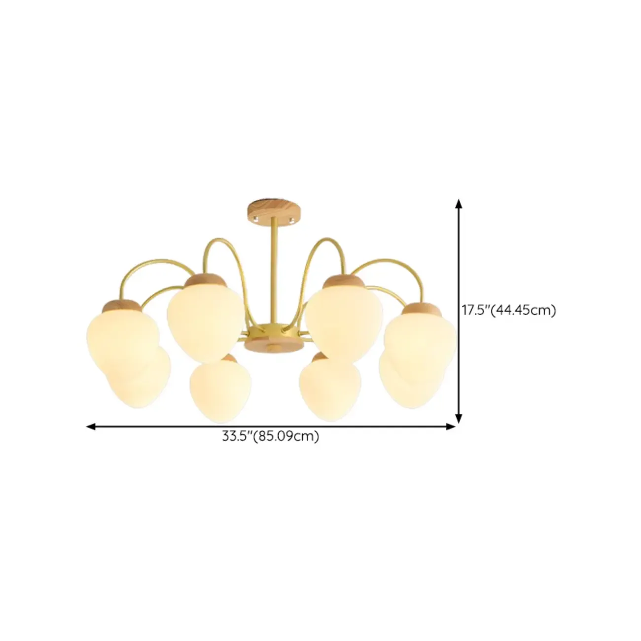 3/5/8-Light Modern Globe Ceiling Chandelier with Glass Shades Image - 17