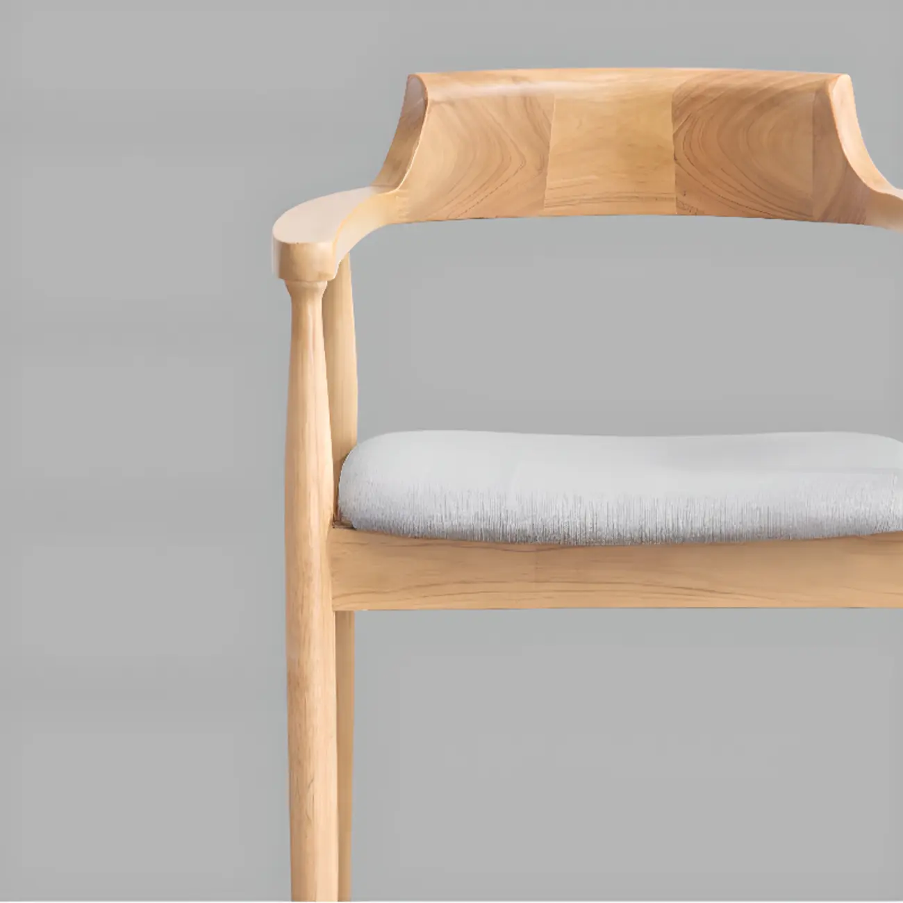 Simplistic Leather Upholstered Dining Chair Wooden with Armrest Image - 9 | homeyfad